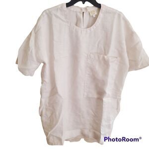 Boo Gemes White Linen Tunic S